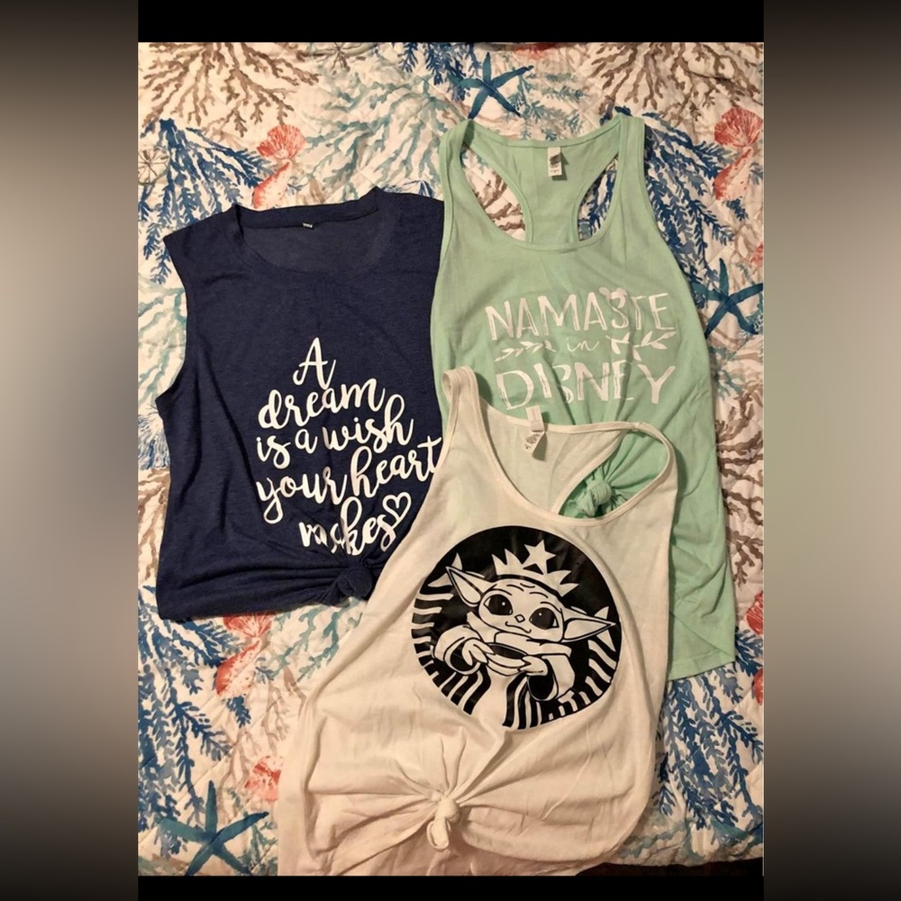 Disney tank tops set of 3